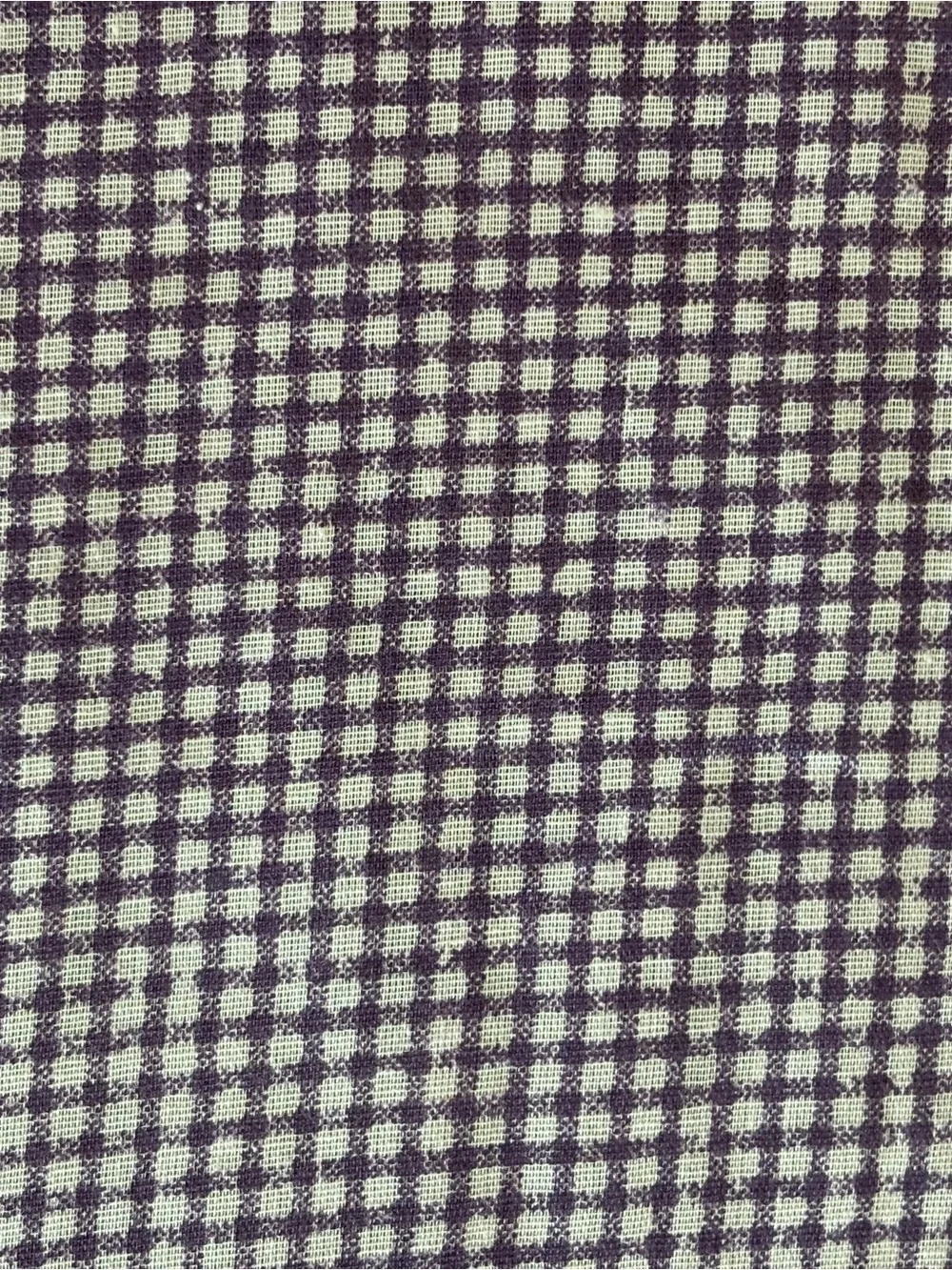 Classic Purple & White Gingham Top Sheet - Soft Cotton Blend Full Sz.